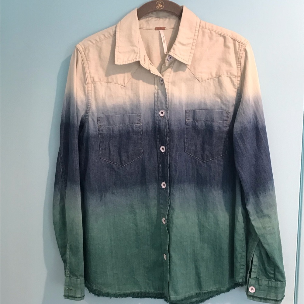 Free People Denim Button Down - Size Small